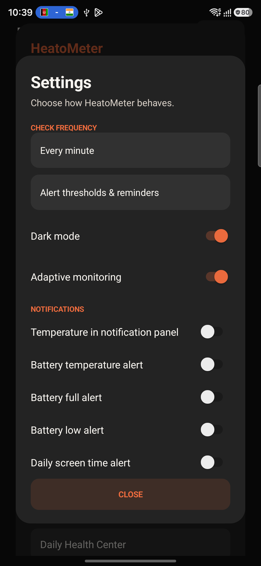 Settings