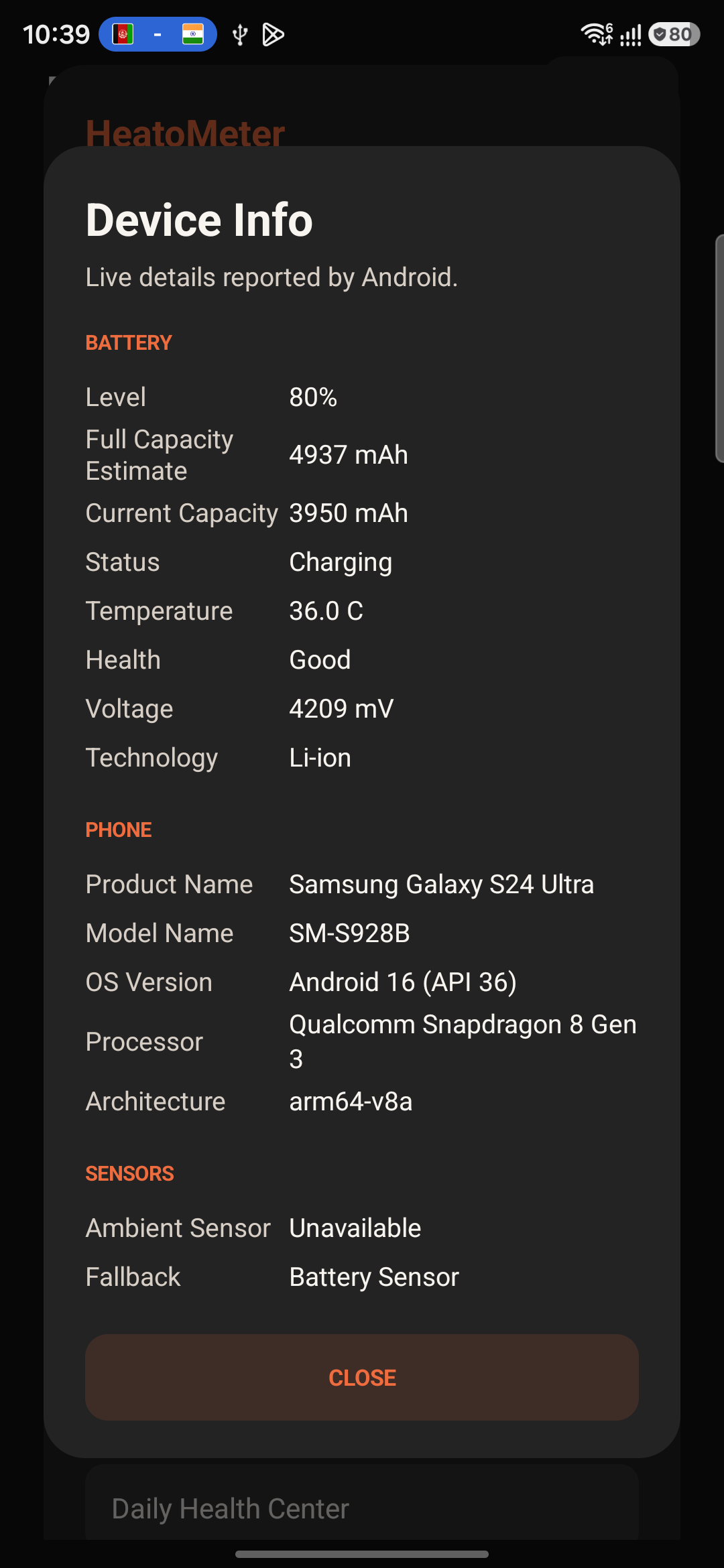 Device information