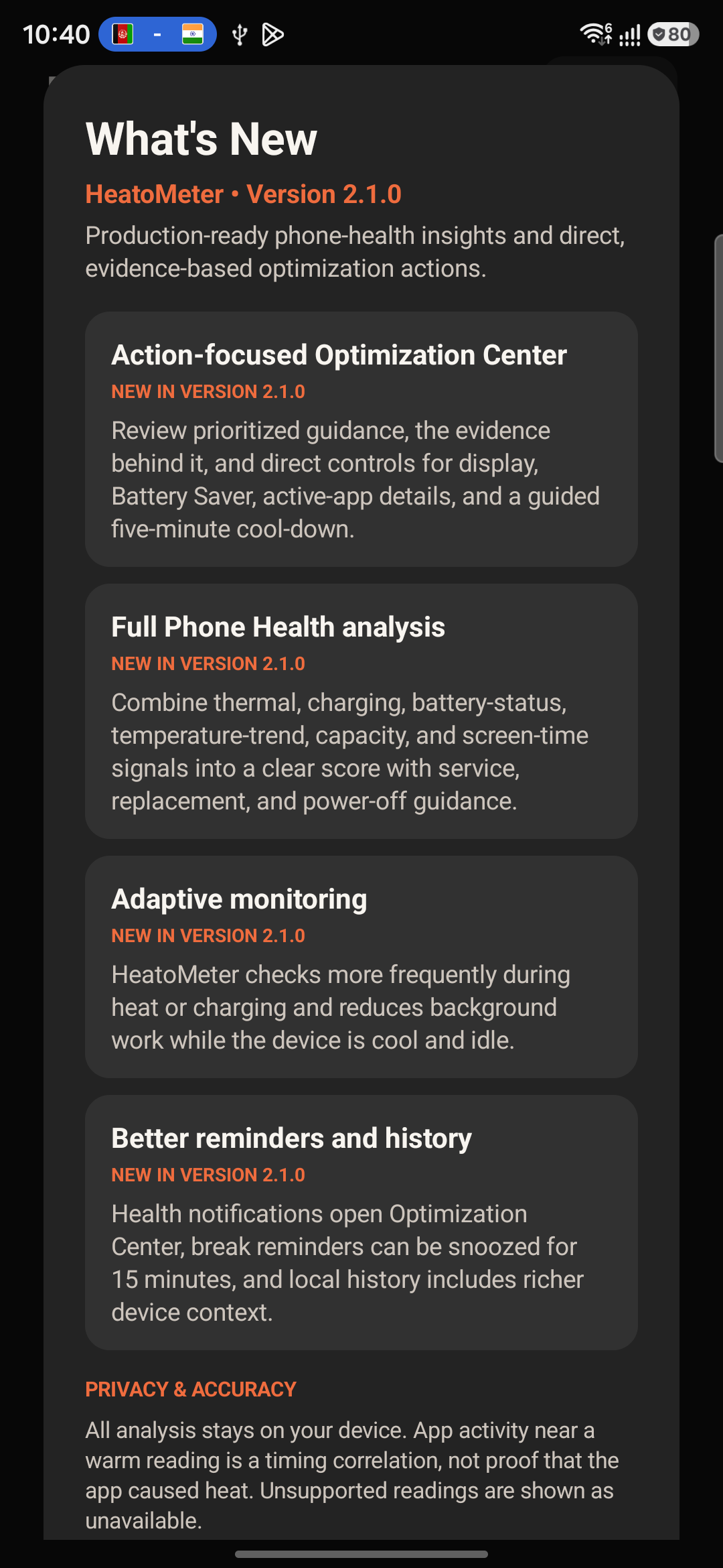 Release notes
